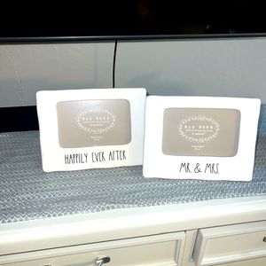 Rae Dunn White Picture Frames - Happily Ever After & Mr. & Mrs.